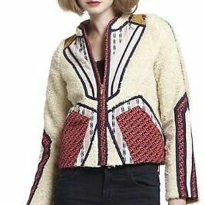 CARTONNIER Anthropologie Neva Sherpa Jacket Boho